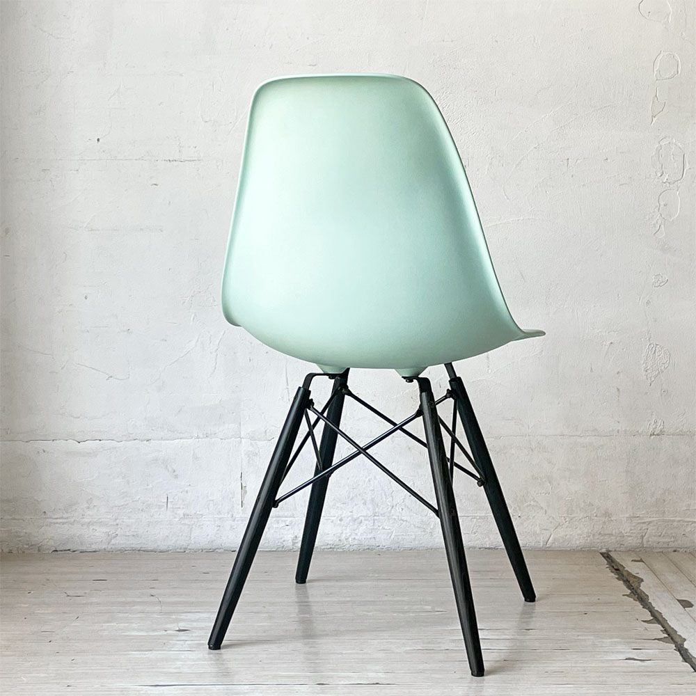 ハーマンミラー HermanMiller サイドシェルチェア ドゥエルレッグ DSW アクアスカイ × エボニー ポリプロピレン製 2017年製 イームズ ミッドセンチュリー ★