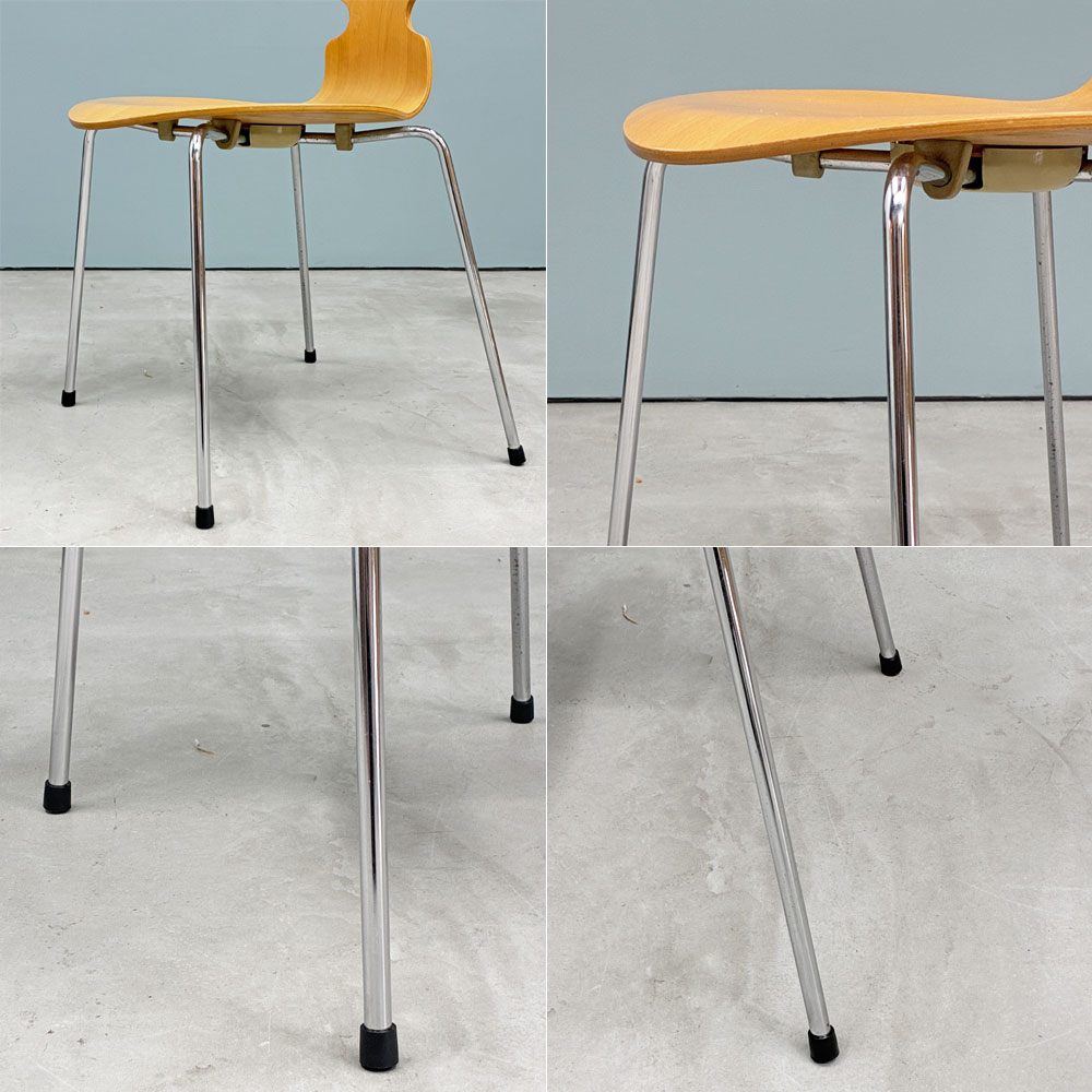 フリッツハンセン Fritz Hansen 3101 アントチェア 4本脚 ナチュラルビーチ材 ラッカー仕上げ アルネ・ヤコブセン 北欧家具 B ◎