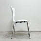 フリッツハンセン Fritz Hansen 3107 セブンチェア カラードアッシュ ホワイト スタッキング アルネ・ヤコブセン デンマーク 北欧家具 ●
