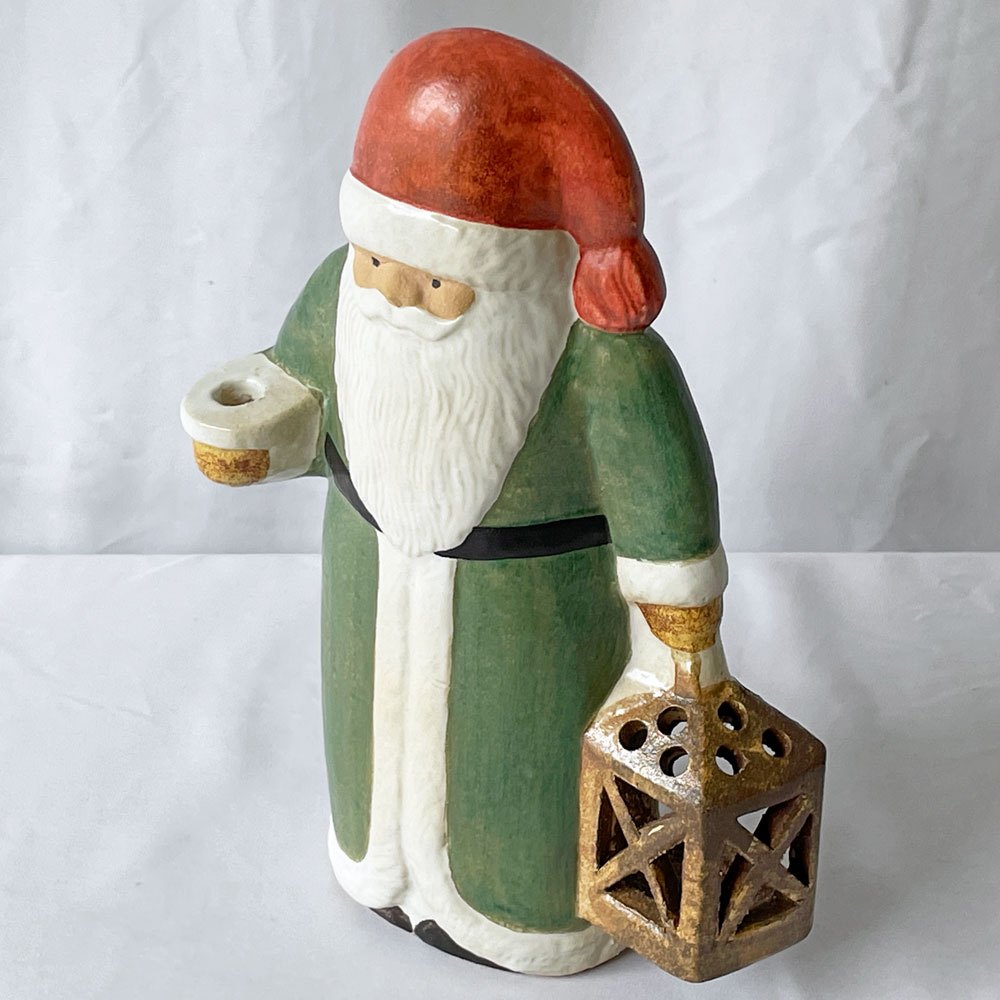 グスタフスベリ GUSTAVSBERG リサラーソン Lisa Larson サンタ トムテ Santa TOMTE キャンドルホルダー H27cm サンタオブジェ スウェーデン 北欧雑貨 ◇