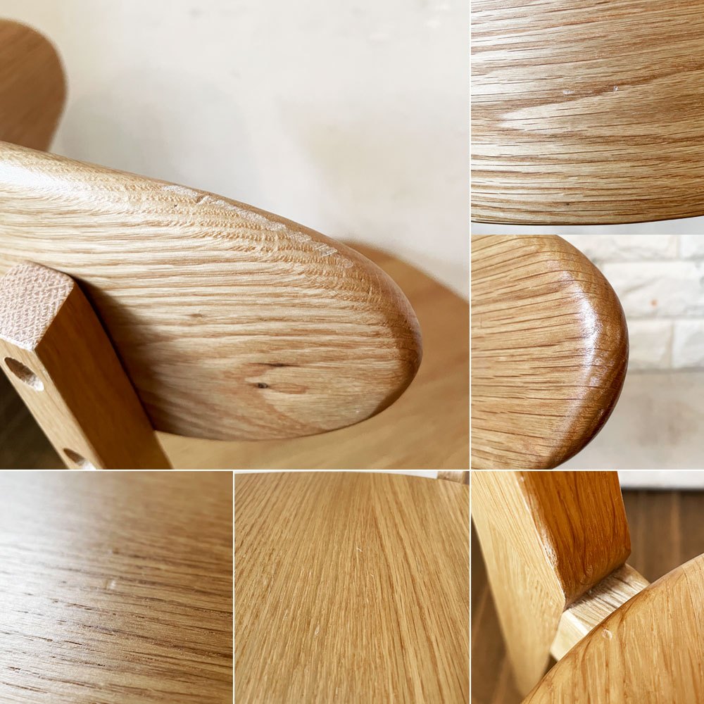 リセノ Re:CENO リバー RIVER Dining Chair ダイニングチェア オーク無垢材 ウレタン塗装 ナチュラルデザイン 定価￥19,900- A ◎
