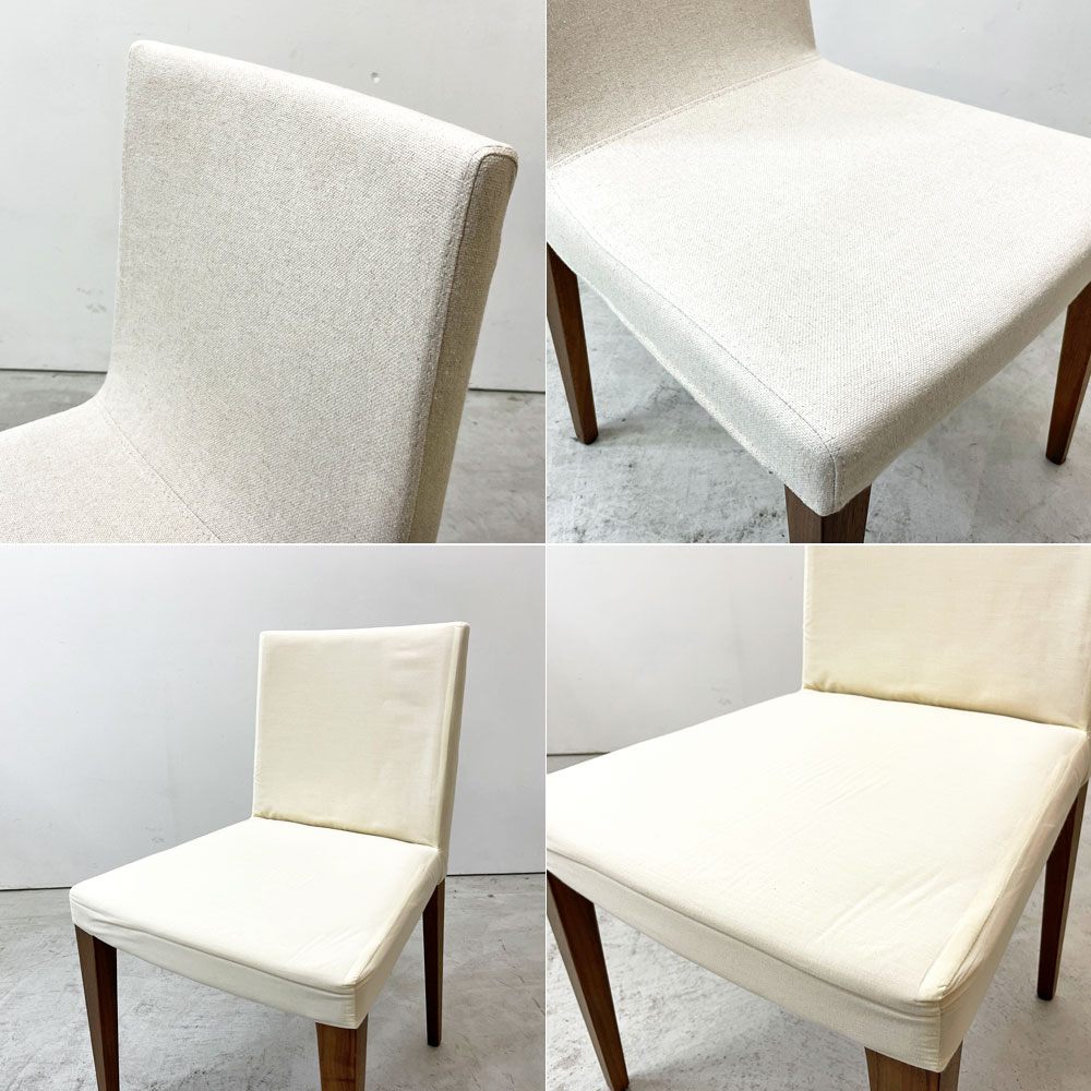 アクタス ACTUS エフビー FB ダイニングチェア 2脚セット ウォールナット材 テーパーレッグ カバーリング 廃番 ナチュラルモダン ●