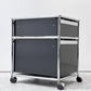 ユーエスエムハラー USMハラー USM Haller モジュラーファニチャー ロールボーイ デスクワゴン 2ドロワー ブラック系カラー キャスター付き ●