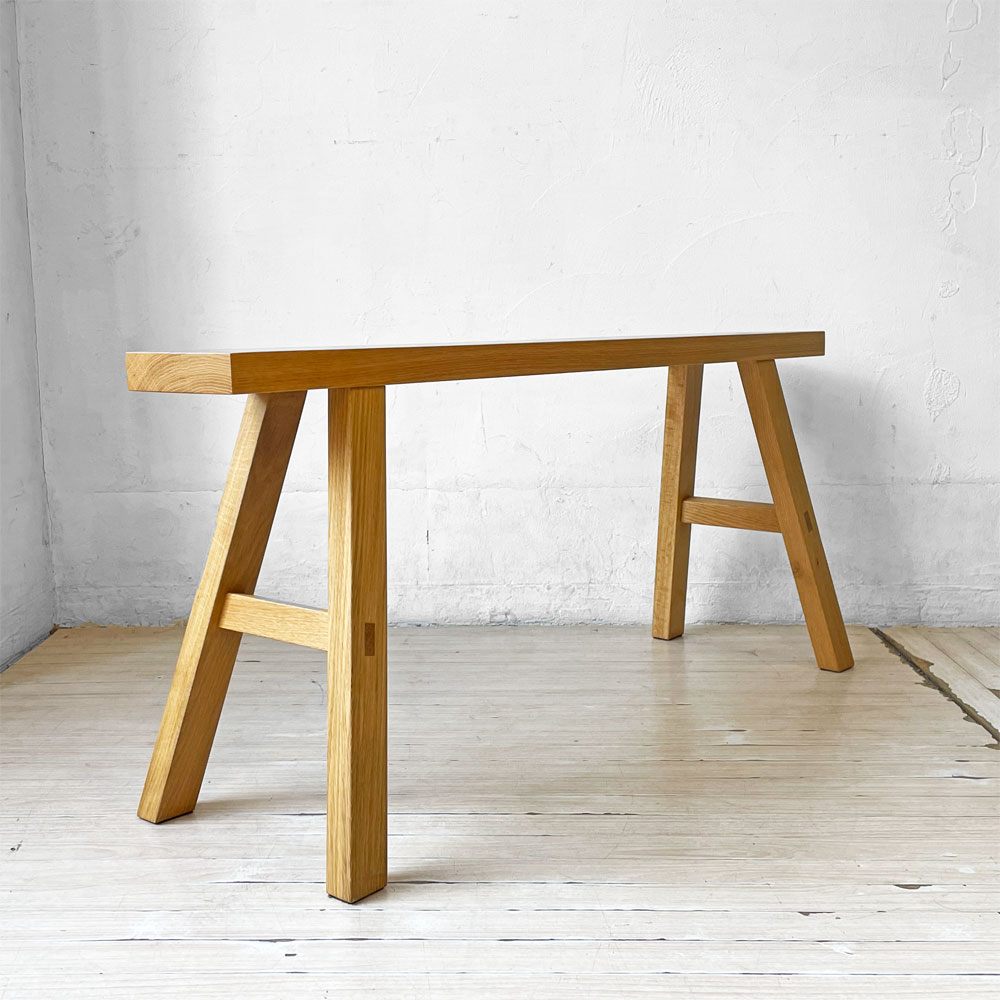 無印良品 MUJI オーク 無垢材 ベンチ 大サイズ スツール ホワイトオーク 廃盤 希少 ★