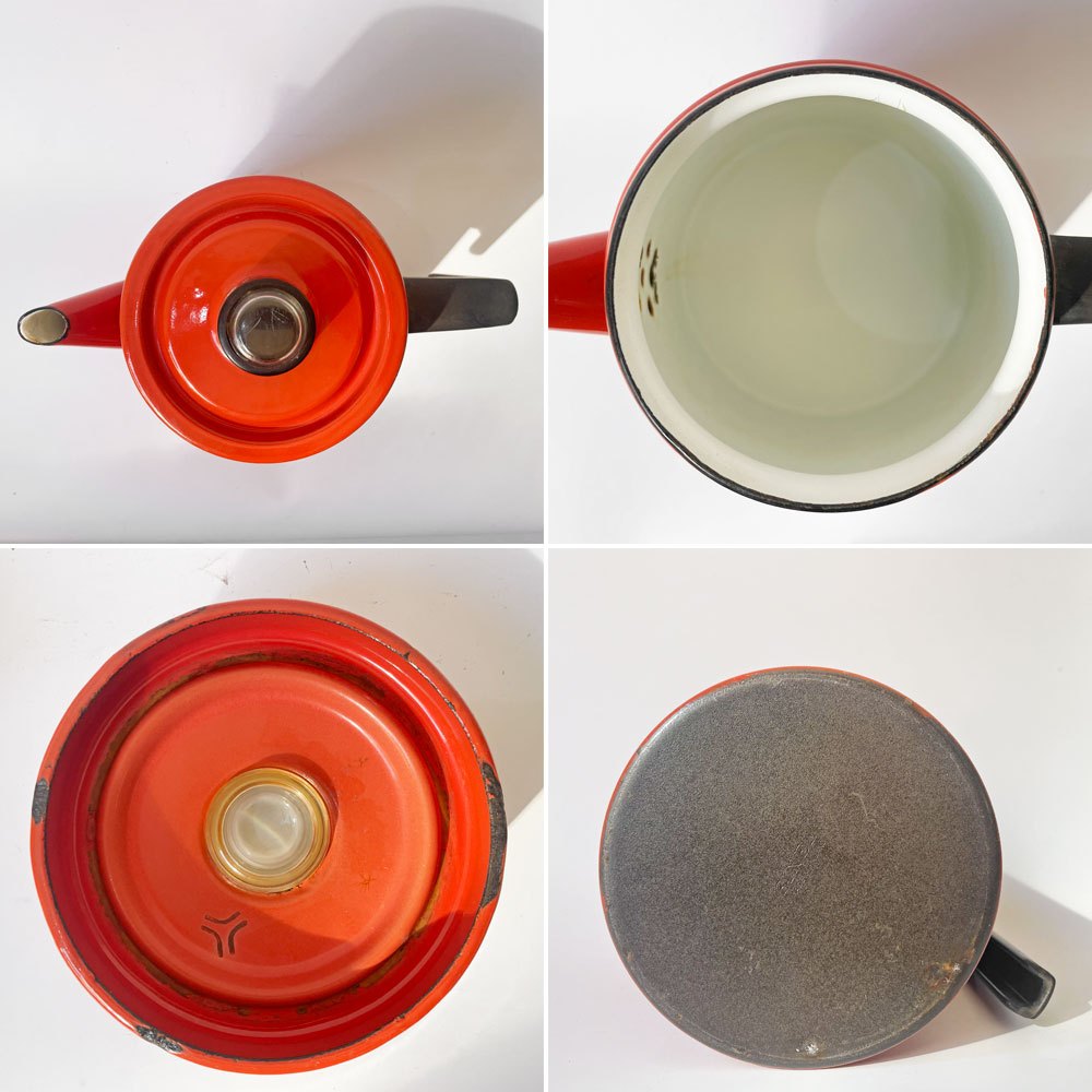 フィネル FINEL ペフトーリ Pehtoori エナメルコーヒーポット レッド Lサイズ 1.5L アンティ・ヌルメスニエミ フィンランド 北欧ビンテージ ★