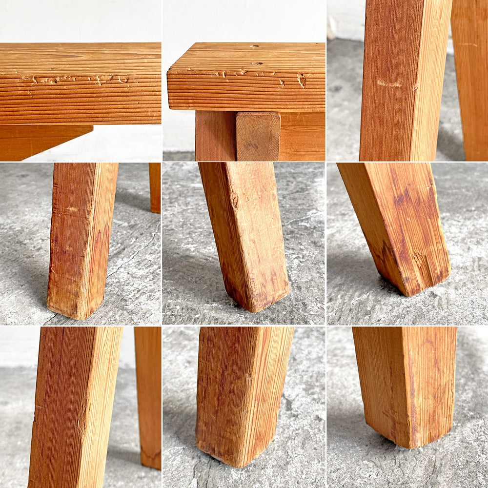 石巻工房 Ishinomaki Laboratory 工房 ベンチ KOBO BENCH 花台 プランタースタンド 屋久島地杉 芦沢啓治 H42.5cm ■