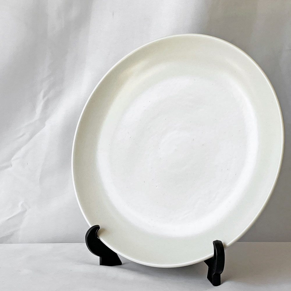 ヒースセラミックス HEATH CERAMICS ディナープレート ホワイト Φ27cm 陶器 アメリカ シンプルデザイン A ◇