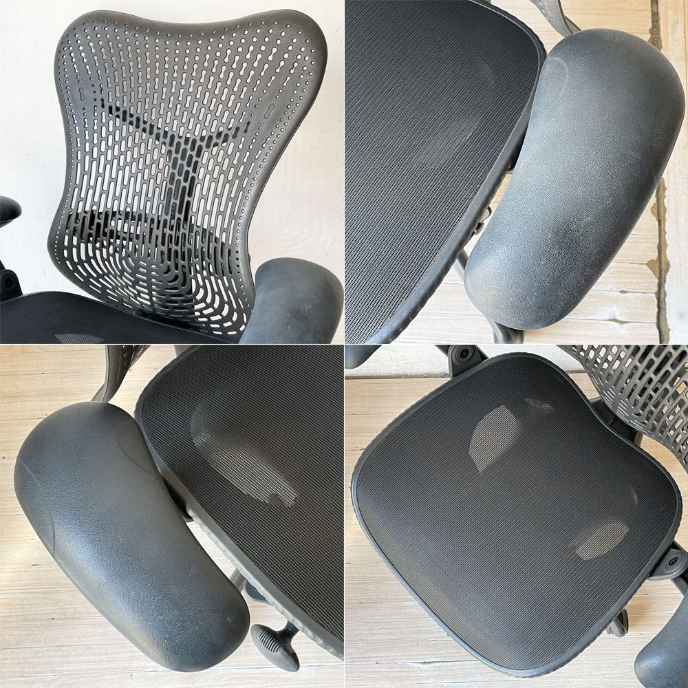 ハーマンミラー Herman Miller ミラチェア Mirra デスクチェア グラファイトベース グラファイトフレーム B ★