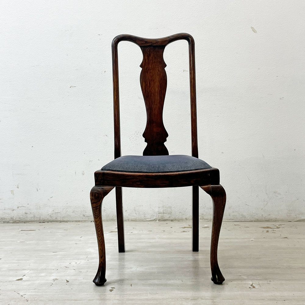 UKビンテージ ハイバック ダイニングチェア オーク材 ロイズアンティークス Lloyd's Antiques 取扱 英国家具 B ●
