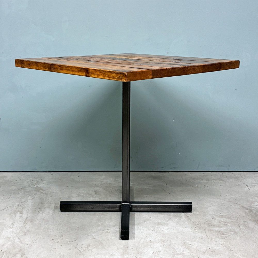 アクメファニチャー ACME Furniture グランビュー GRANDVIEW カフェテーブル オーク無垢材 スチール スクエア天板 W72cm 現状品 ◎