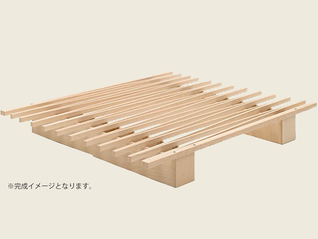トーヨー tojo ベッドフレーム V ビーチ材積層合板 シングルからクイーンサイズまで可変型ベッド ドイツ 未使用保管品 〓