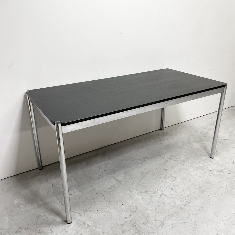 USMモジュラーファニチャー USM Haller USMハラーテーブル ワーキングデスク ダイニングテーブル オーク材 ブラック W150cm アジャスター付 高さ調整リング付き スイス ●