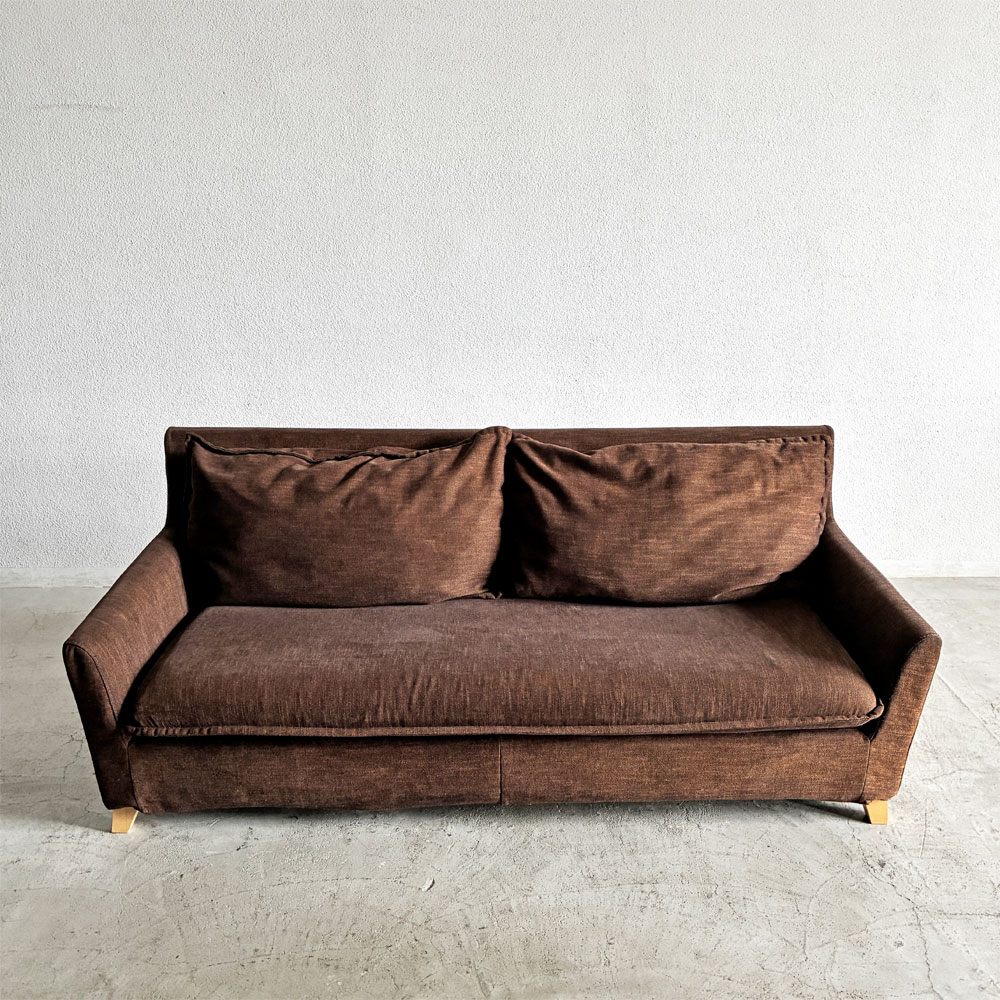 リラックスフォーム RELAX FORM サボン SAVON 3人掛けソファ W188cm カバーリングファブリック ブラウン系 カタログ合計定価￥132,000- 〓
