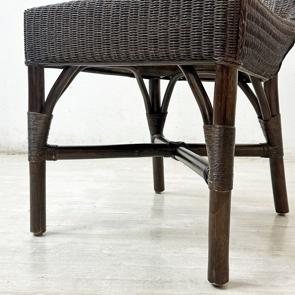 ワイスワイス WISE WISE ジャワ JAWA サイドチェア ダイニングチェア ガーデンチェア ラタン×ペーパーコード ブラウン RPC-101 アジアン リゾートスタイル ●