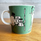 アラビア ARABIA ムーミンマグ MOOMIN ドローイング Drawing 1996-2002 グリーン トーベ・ヤンソン Tove Janson フィンランド 北欧食器  美品  ♪