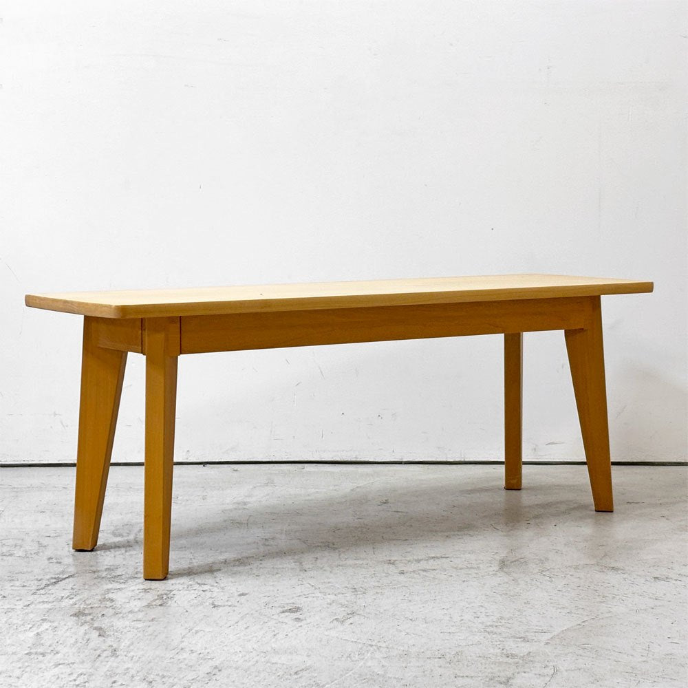 モモナチュラル MOMO Natural ヴィボ VIBO ユニットベンチ ダイニングベンチ オーバル W105cm アルダー材 オイルフィニッシュ 定価￥38,000- ●