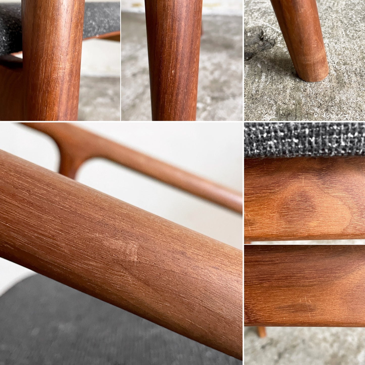 宮崎椅子製作所 ペペチェア PEPE side chair 背無垢タイプ ウォールナット ファブリックシート グレー系 フィンガージョイント 村澤一晃 A ■