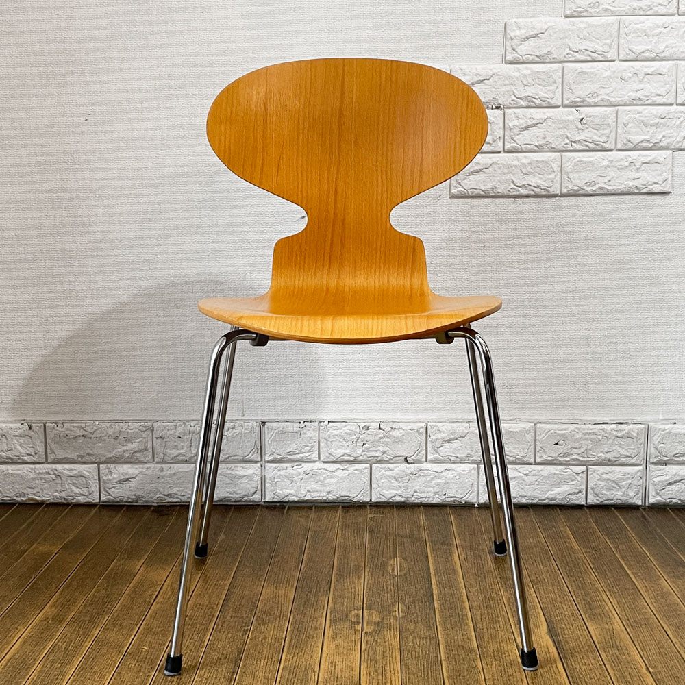 フリッツハンセン Fritz Hansen 3101 アリンコチェア アントチェア 4本脚 ナチュラルビーチ ラッカー仕上げ フェルトグライズ アルネ・ヤコブセン G ◎