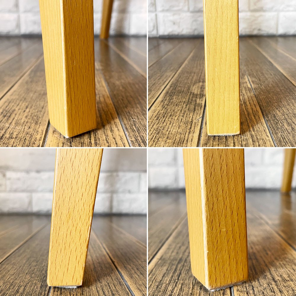 天童木工 Tendo ダイニングチェア S-0507NA-ST ブックチェア 図書館椅子 オーク材×ビーチ材 板座 水之江忠臣 定価￥40,700- B ◎