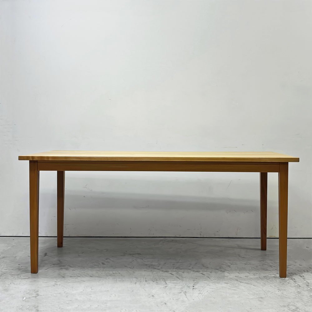 無印良品 MUJI ダイニングテーブル タモ材 無垢集成材 W165cm 廃番品 シンプル ナチュラルスタイル ●