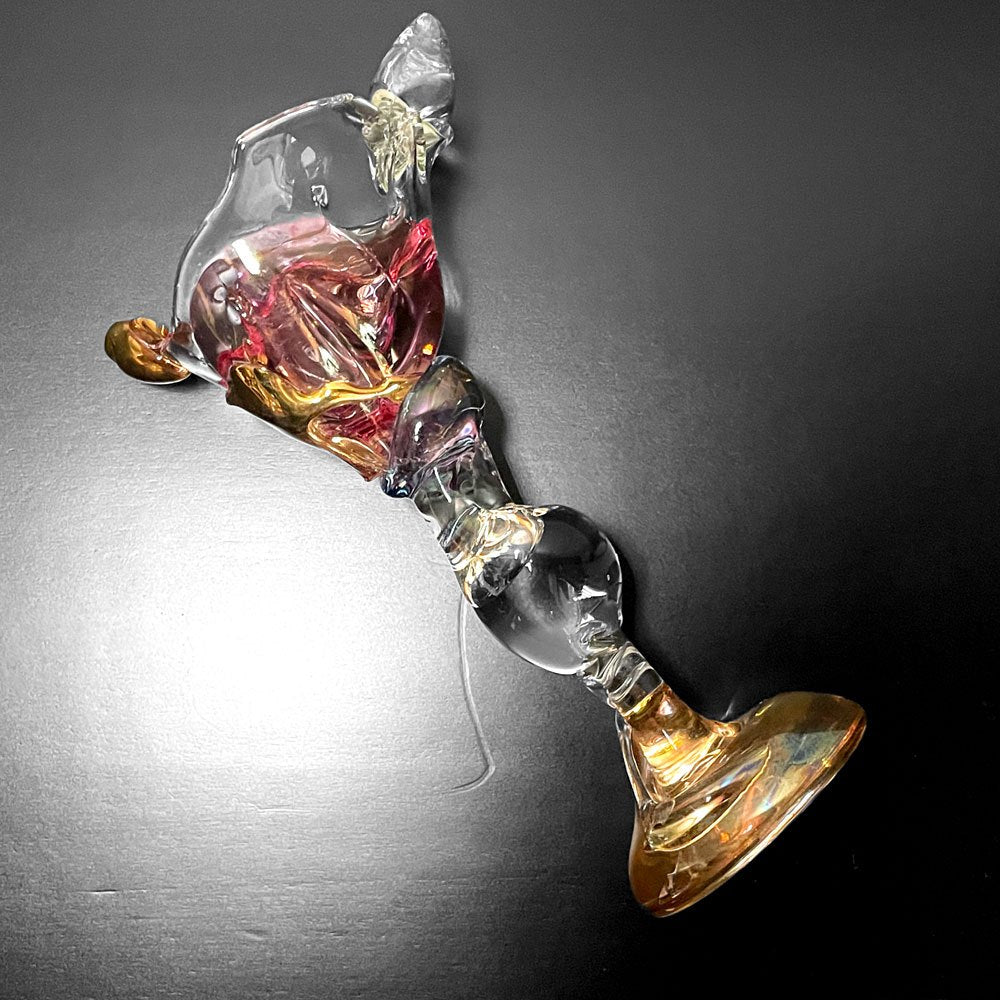 河内麻子 ASAKO KAWACHI ガラス ゴブレットグラス 吹きガラス オブジェ ガラス作家 現代作家 ■