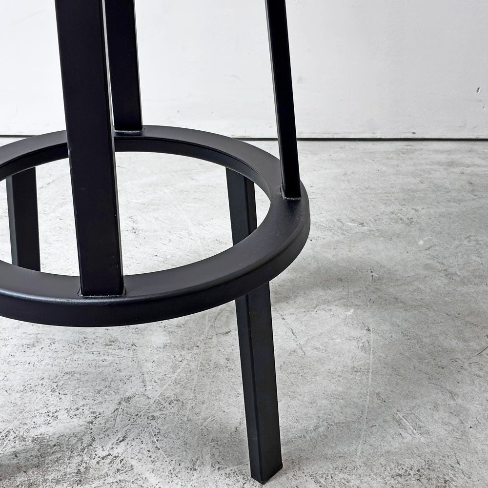 ヘイ HAY リボルバー バースツール ハイ REVOLVER BAR STOOL HIGH H76cm ブラック 回転式座面 レオン・ランズメイヤー デンマーク 定価￥56,100 - B ●