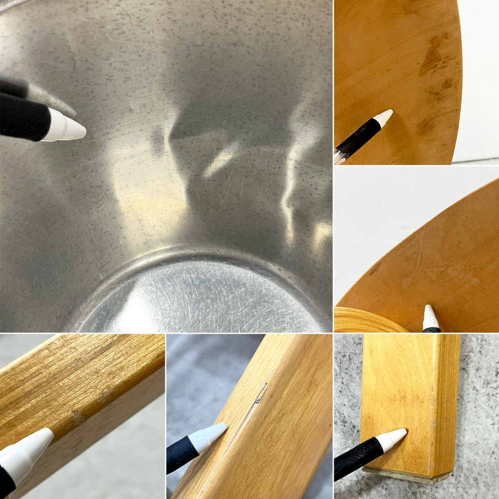 オフィー offi オッフィー USA チョークテーブル Chlak Table 黒板 ブラックリノリウム Φ76cm キッズテーブル エリック・ファイファー Eric Pfeiffer 廃番希少 ●