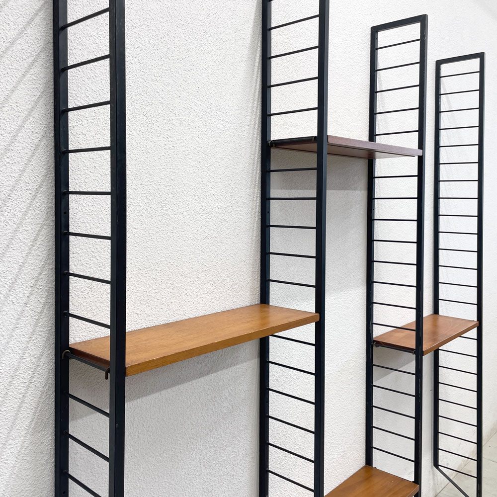 ステイプルズ Staples ラダラックス Ladderax ウォールシェルフ 3列4段 システムユニットファニチャー ロバート･ヒールズ 60's UKビンテージ 〓