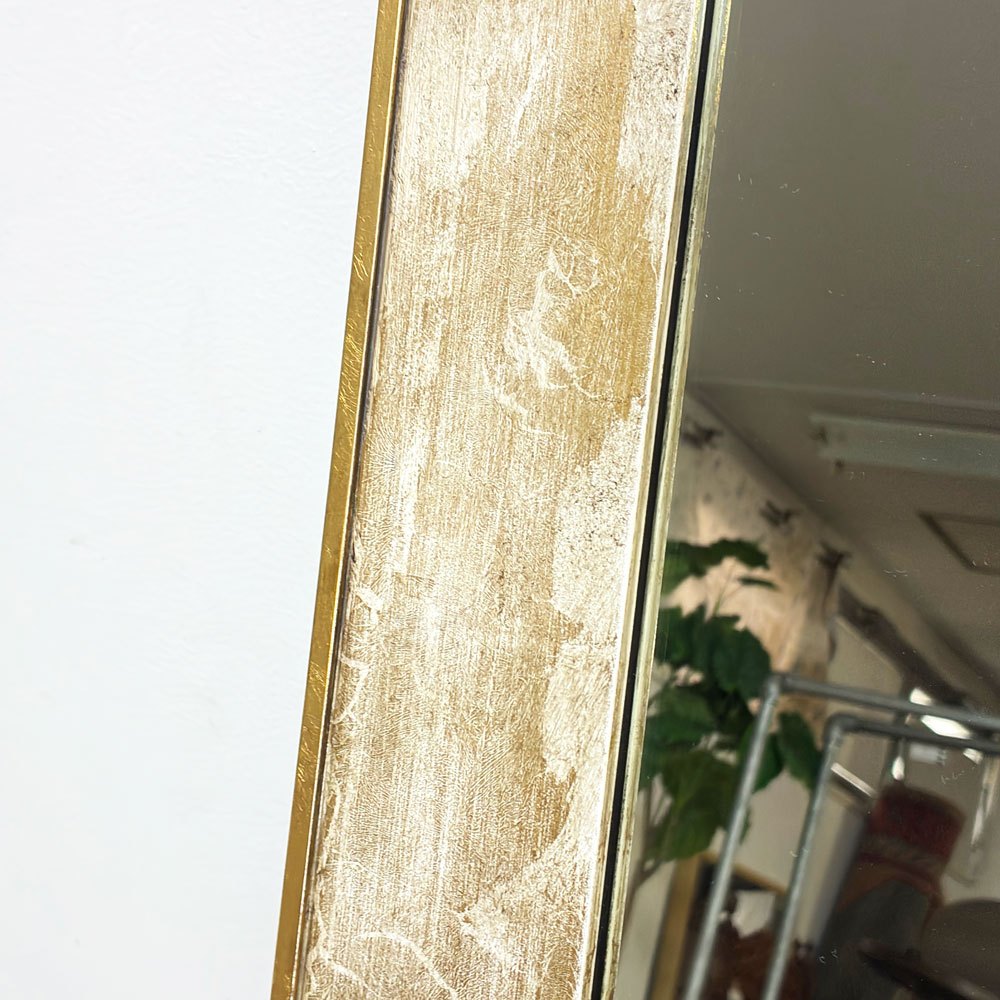 カーサ ブク CASA BUKU 横堀建築設計事務所 スタンドミラー アンティークゴールド調 ビンテージテイスト 立て掛け W120cm ●