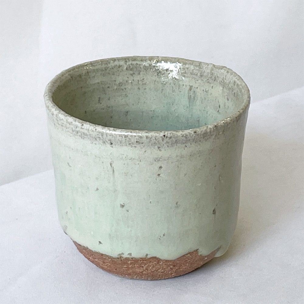 唐津焼 斑唐津 竹花正弘 ぐい呑 箱付き Φ7cm 陶芸家 現代作家 B ◇