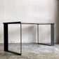 かなでもの KANADEMONO ザ・テーブル THE TABLE デスク 140cm ラバーウッド ブラックブラウン Black Steel スクエア脚 ■