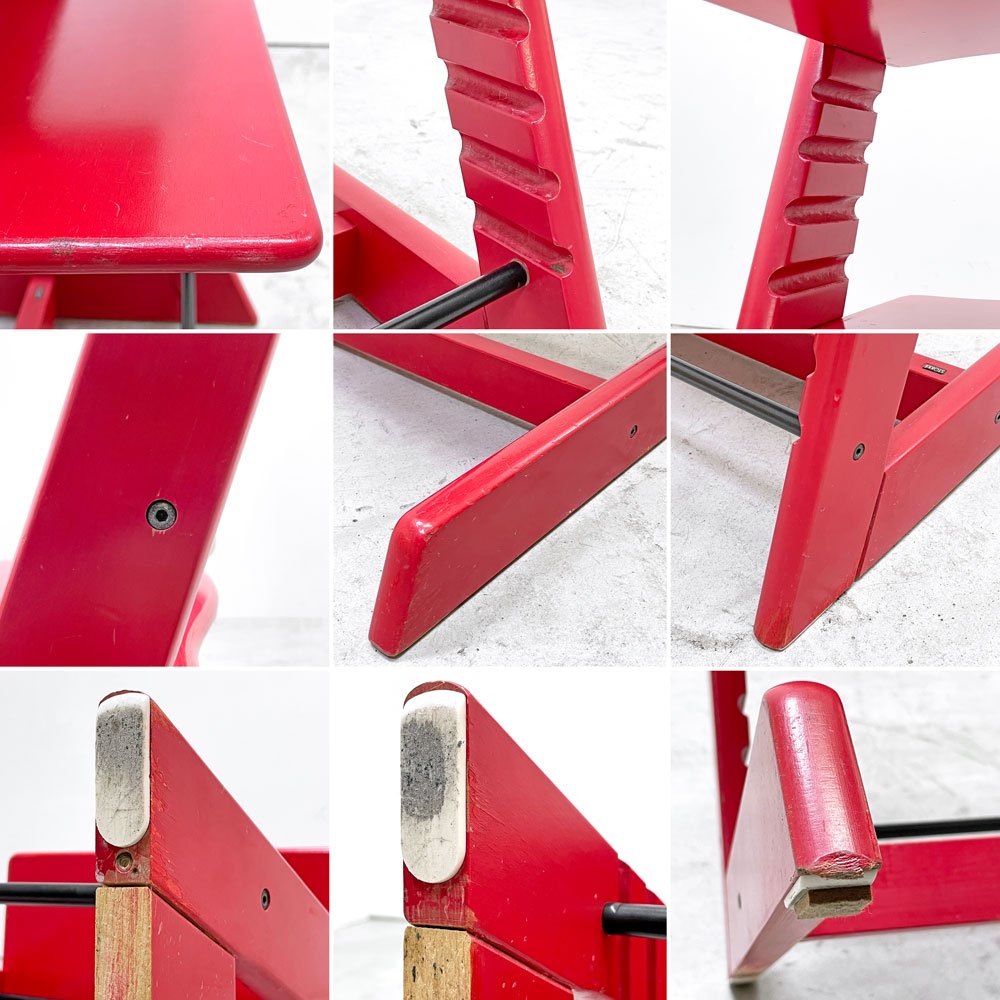 ストッケ STOKKE トリップトラップ TRIPP TRAPP ベビーチェア キッズチェア S/N3～ レッド ノルウェー 北欧家具 現状品 ●