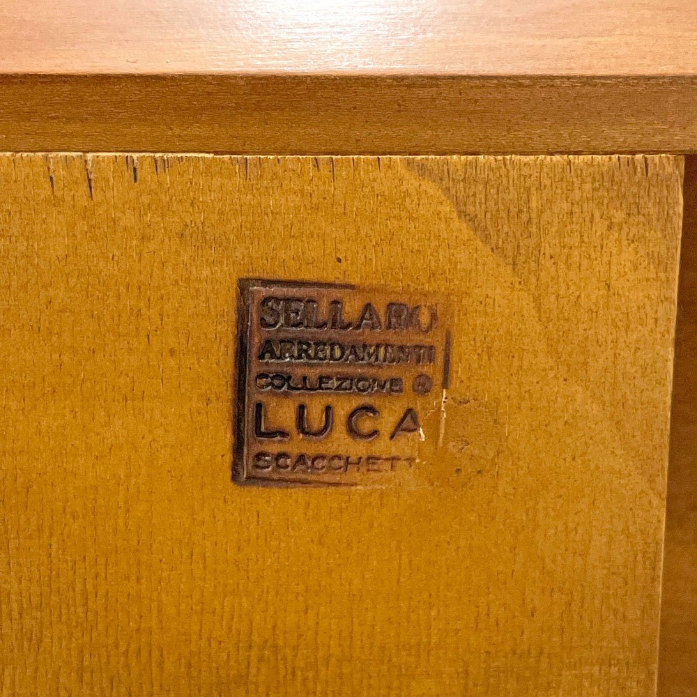 セレロ アルダメンティ SELLARO ARREDAMENTI SRL Le piazzeコレクション ダイニングテーブル 象嵌 抽斗1杯 ルカ・スカケッティ Luca Scacchetti W210cm イタリア ●