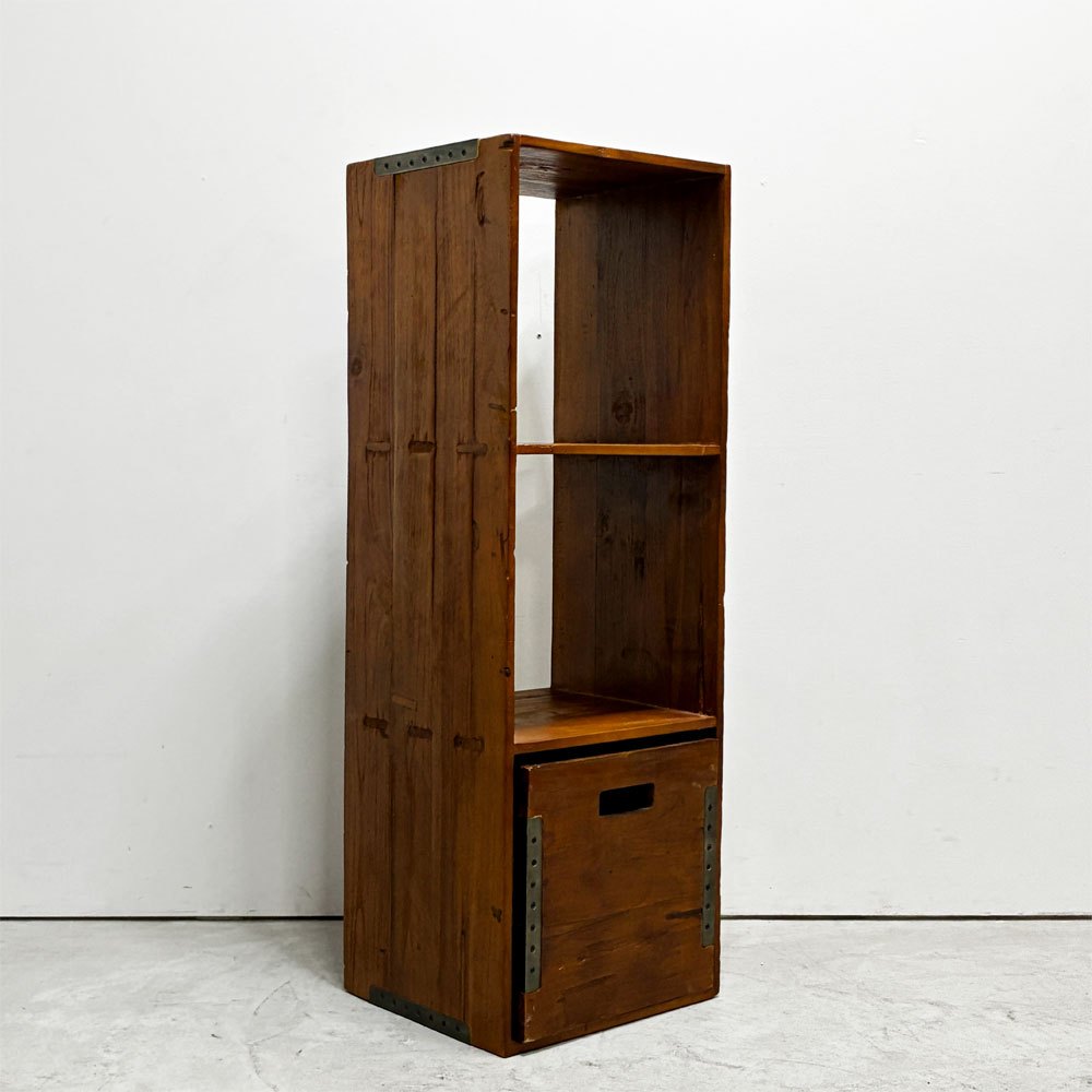 アクメ ファニチャー ACME Furniture トロイ TROY オープンシェルフ 3段 Lサイズ + トロイボックス TROY BOX L 収納 木箱 ボックス 1個セット チーク古材 インダストリアル 合計定価￥42,625- ●