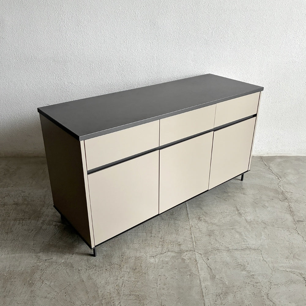 unknown アーバンモダン Urban Modern 特注 ワイドキャビネット W149cm サイドボード 収納家具 リビングボード カウンター 作業台 ホテルライク モダンファニチャー オーダー家具 〓