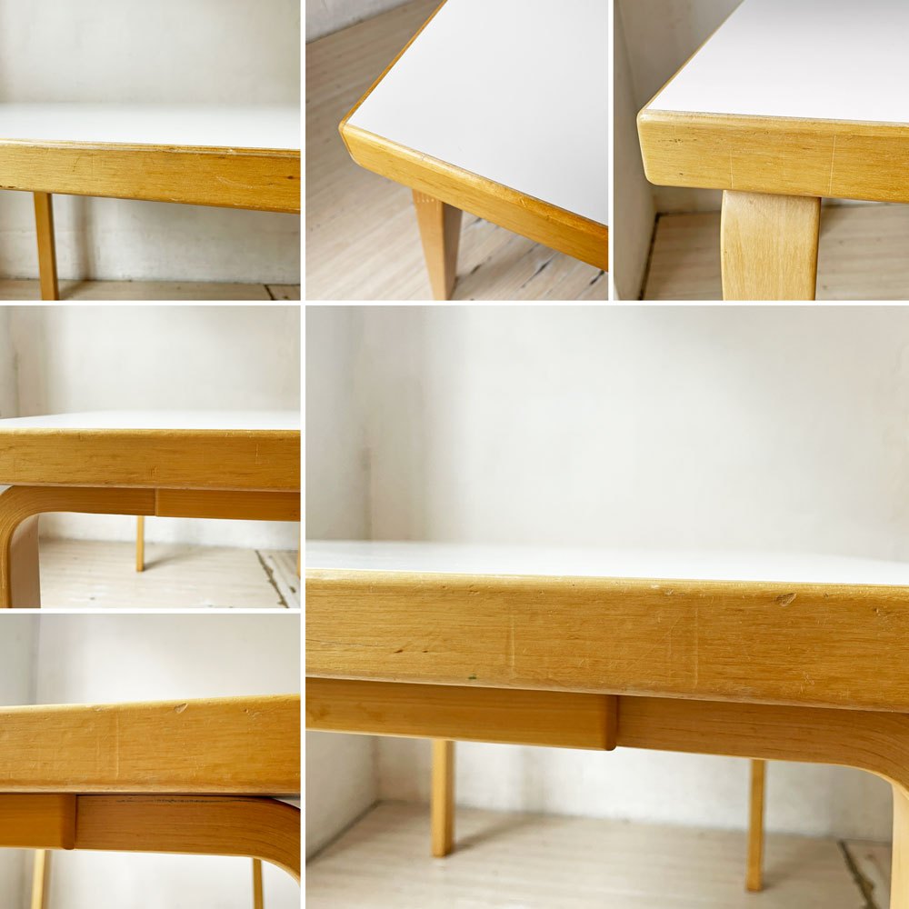 アルテック artek テーブル 81B TABLE 81B ダイニングテーブル デスク アルヴァ・アアルト ホワイトラミネート 北欧 フィンランド 定価195,800円 ★
