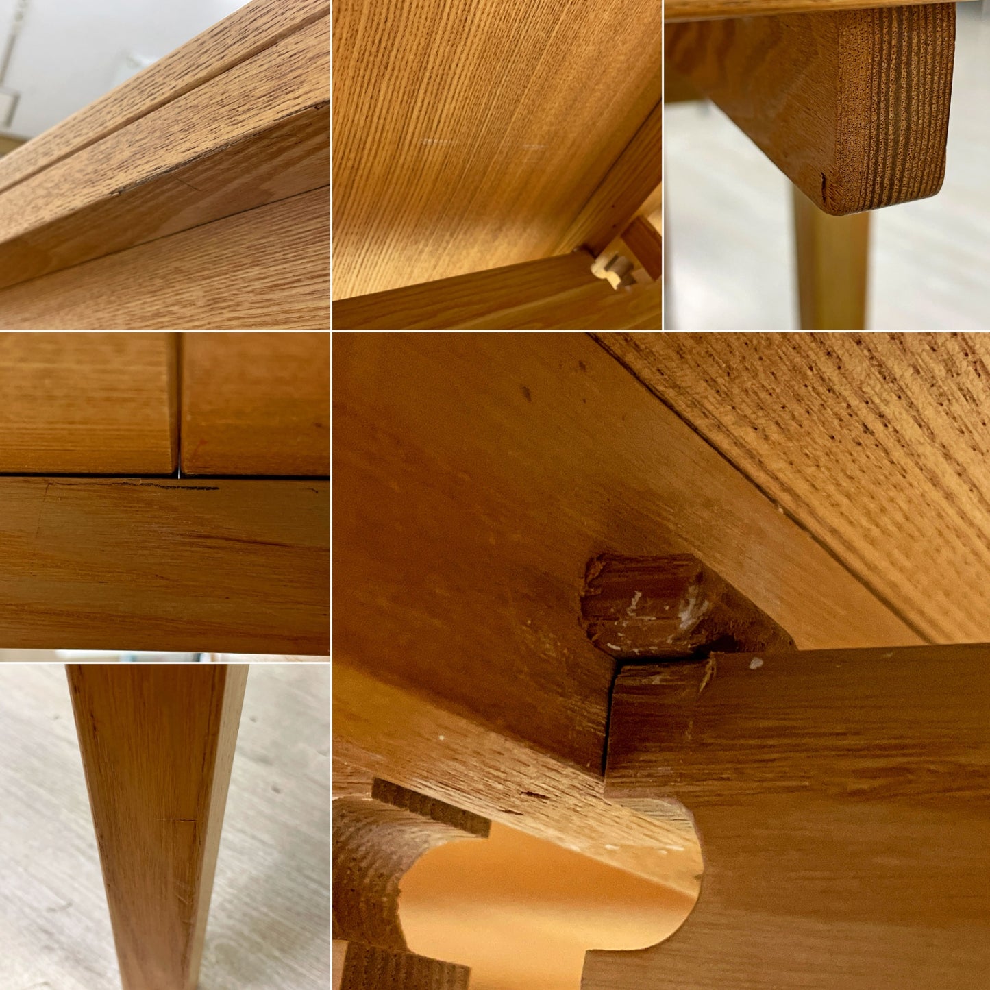 無印良品 MUJI エクステンション ダイニングテーブル 伸長式 オーク材 W85cm ナチュラル 廃番 ●