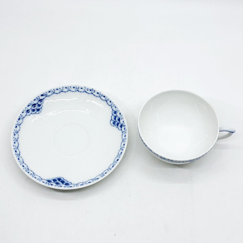 ロイヤルコペンハーゲン ROYAL COPENHAGEN プリンセス ティーカップ&ソーサー 220ml C&S デンマーク 北欧食器 A ●