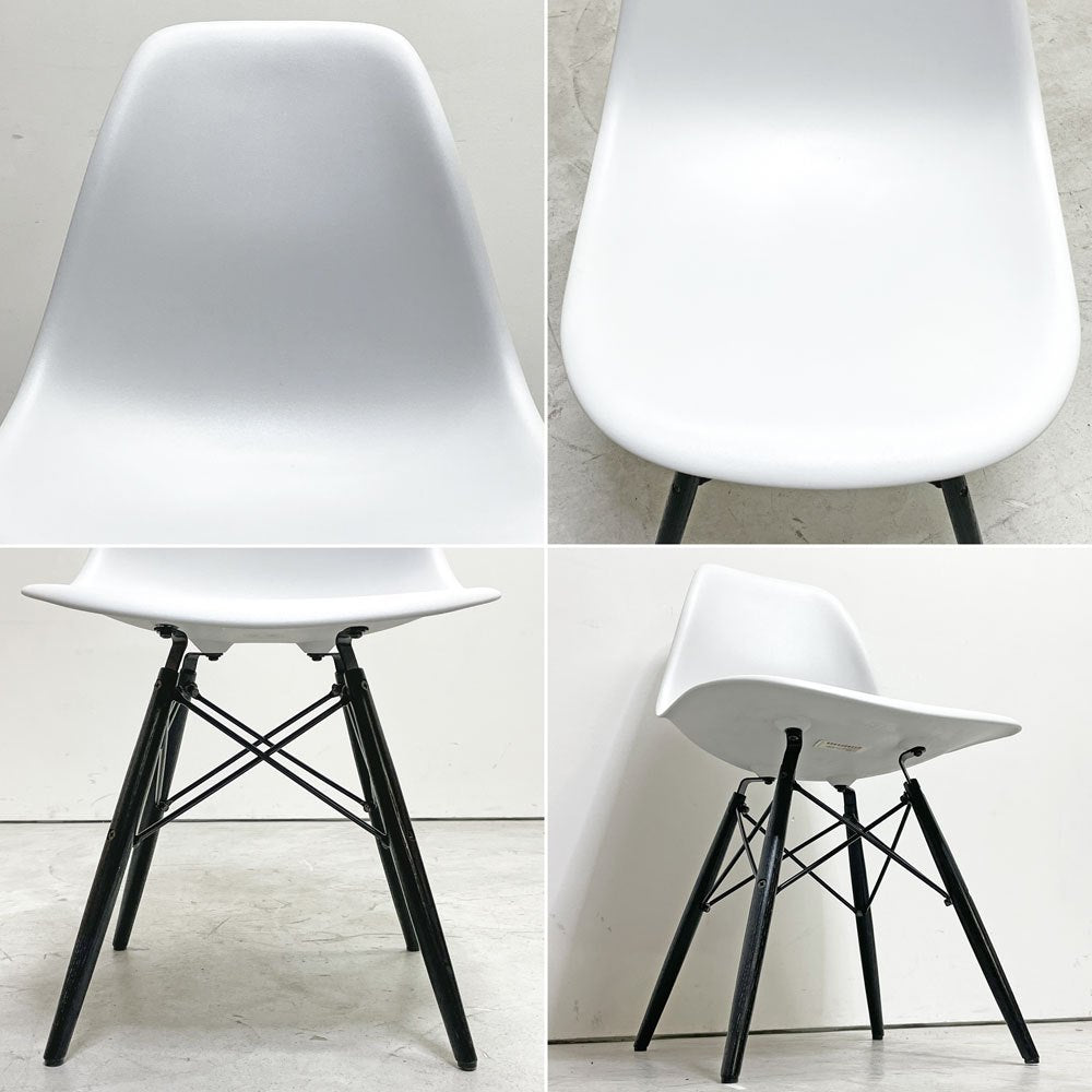 ハーマンミラー HermanMiller サイドシェルチェア ドゥエルレッグ DSW アルパイン × エボニー ポリプロピレン製 イームズ ミッドセンチュリー  B ●