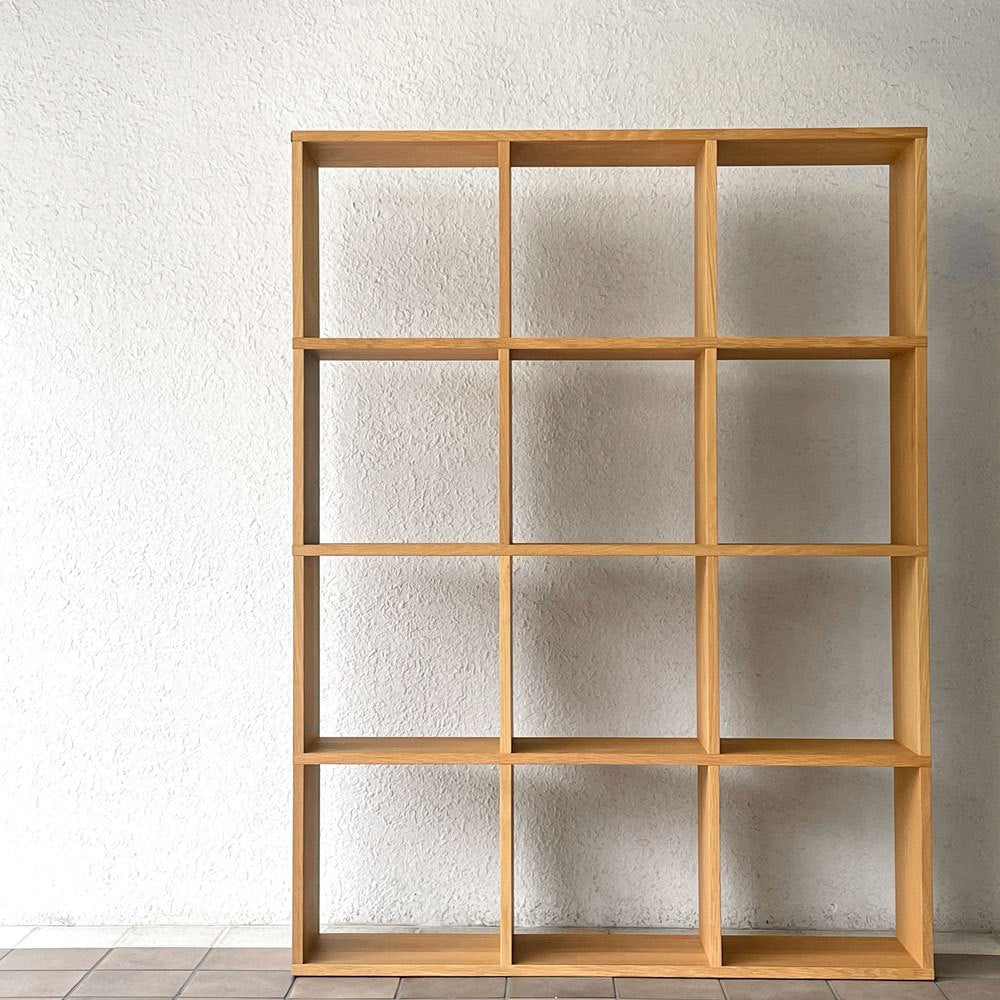 無印良品 MUJI スタッキングシェルフ 3列4段 オーク材 オープンシェルフ ナチュラルモダン 定価54,800円 ◇