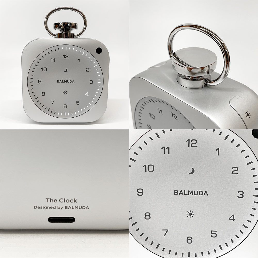 バルミューダ BALMUDA ザ・クロック The Clock 置時計 完品 アルミニウム アラーム機能 タイマー機能 定価￥59.400- ★