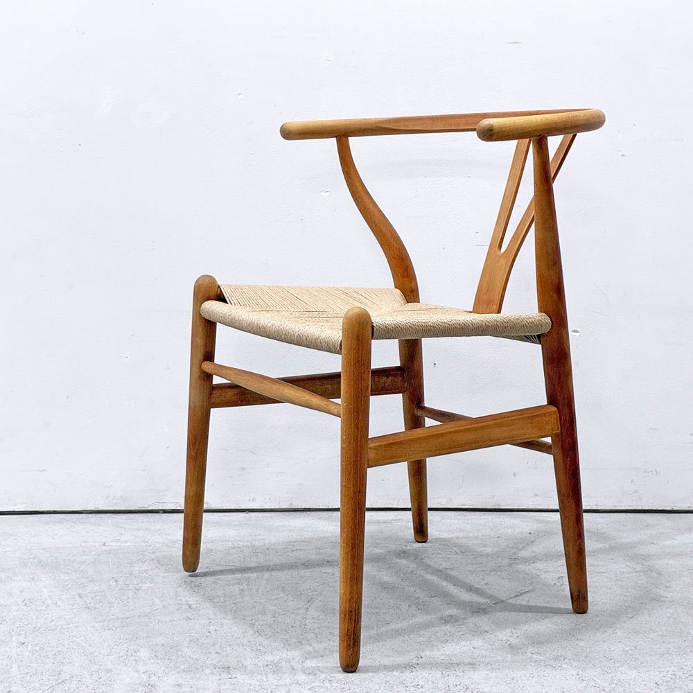 カールハンセン＆サン Carl Hansen & Son CH24 Yチェア オイルフィニッシュ ビーチ材 ハンス・J・ウェグナー デンマーク ペーパーコード張替済 日本仕様サイズ ビンテージ A ●