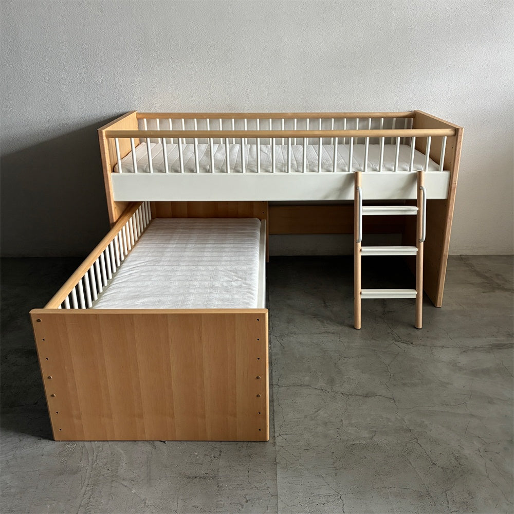 アクタス キッズ ACTUS Kids 現行品 テンポ TEMPO ベッド + ハイベッド 別売マットレス×2枚 付属 参考価格合計￥414,700の品 寝具 〓