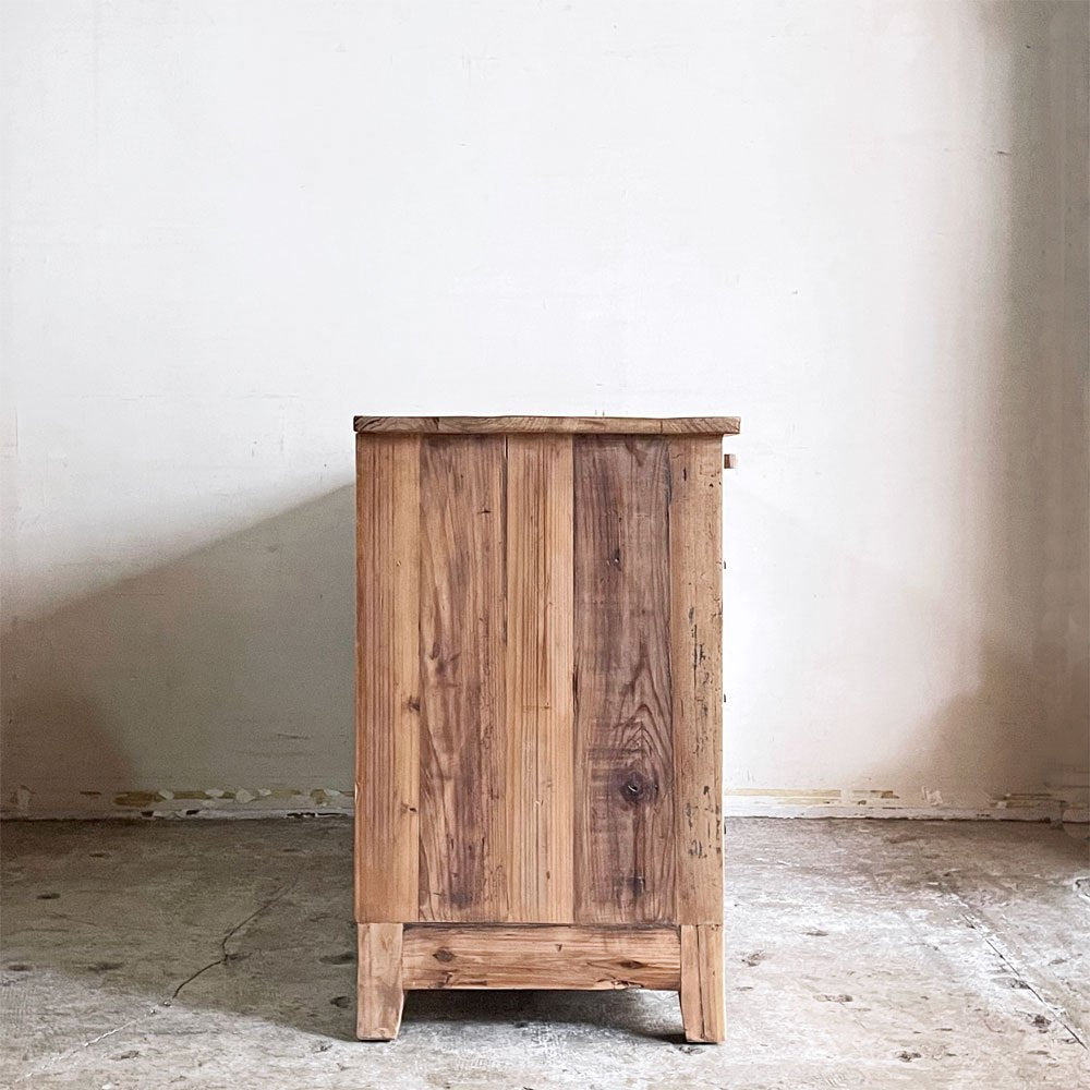 クラッシュゲート CRASH GATE ノットアンティークス Knot antiques グラムチェスト GRAM CHEST 1260 引き出し15杯 スライド棚 杉古材 廃番 ■