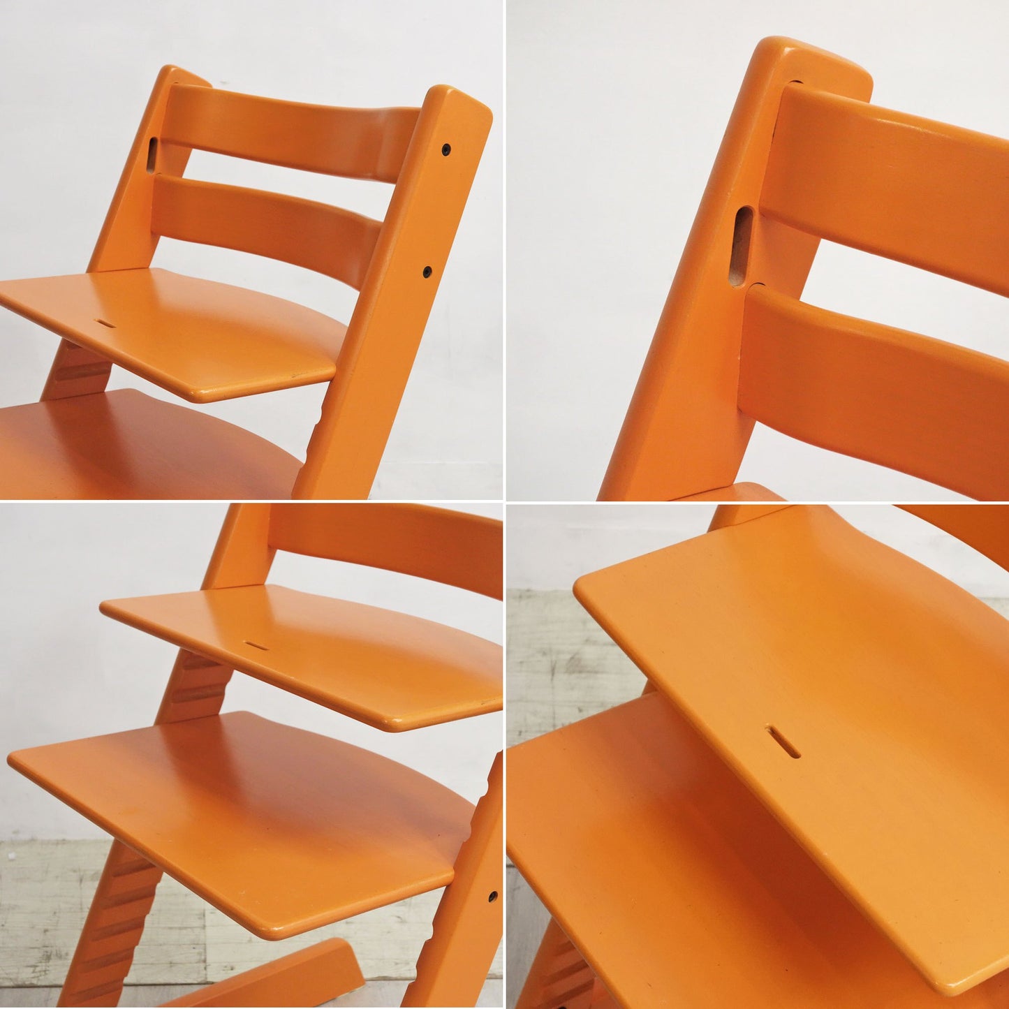 ストッケ STOKKE トリップトラップ TRIPP TRAPP ベビーチェア キッズチェア オレンジ S/N4～ ノルウェー 北欧家具 ●