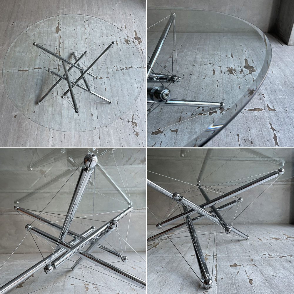 カッシーナイクスシー Cassina ixc. 713 ローテーブル ガラス天板 Φ100cm テオドール・ワッデル Theodore Waddell 参考定価￥460,000- 廃番 ♪