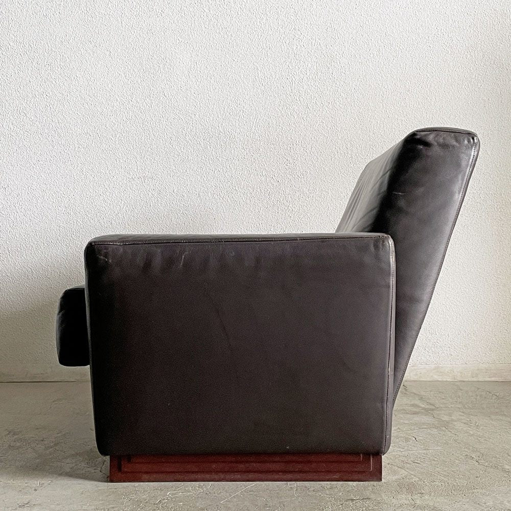 Cassina カッシーナ 622 IMPERIAL TOKYO インペリアルトーキョー 1人掛けソファ 1PSOFA 本革 帝国ホテル フランク・ロイド・ライト 廃番 A 〓