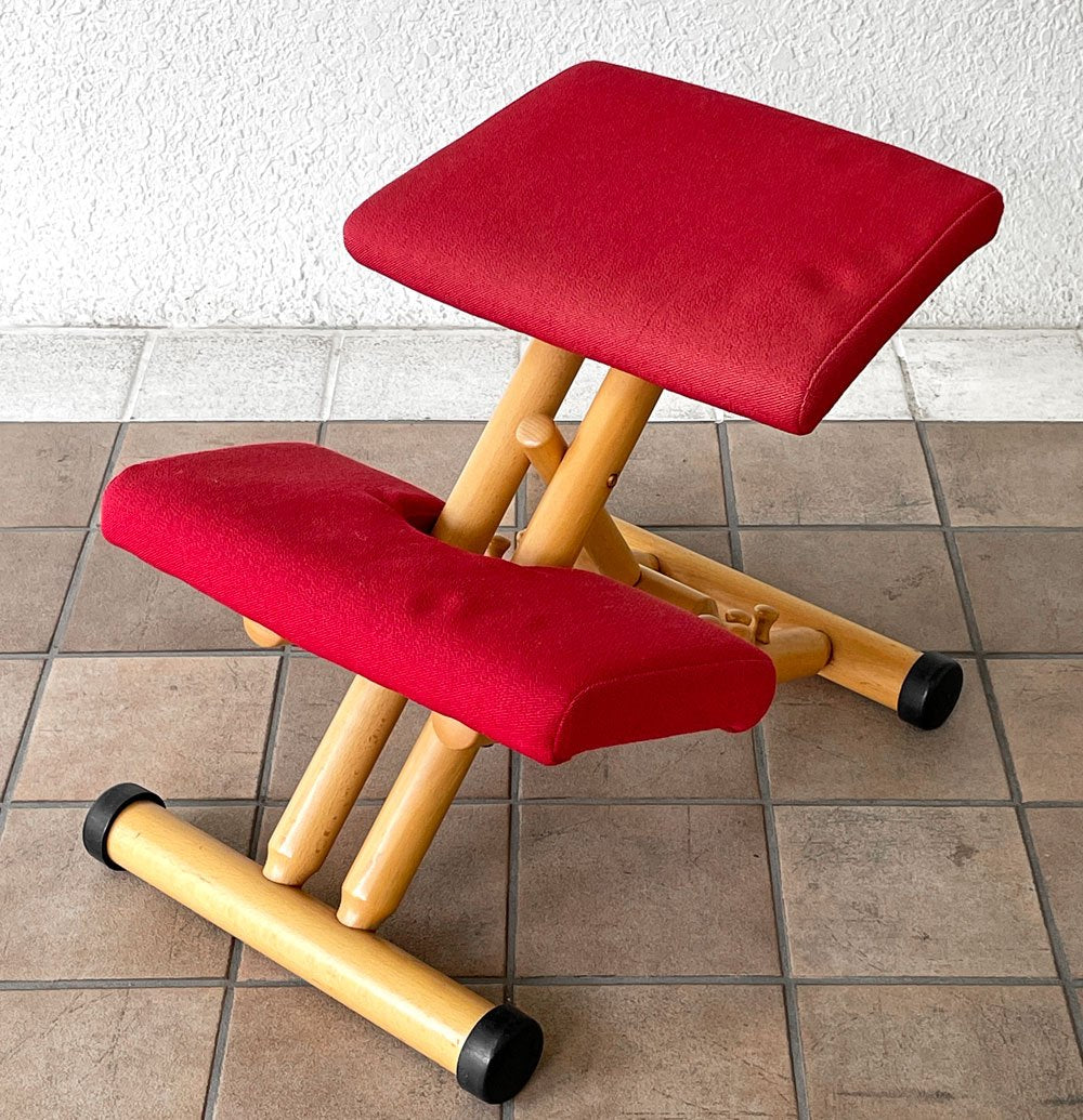 ストッケ STOKKE ヴァリエ VARIER マルチバランス MULTI バランスチェア 学習椅子 ファブリック レッド 北欧 ノルウェー ◇