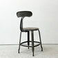 フェールトラヴァイユ FER TRAVAIL ニコルチェア NICOLLE Chair SH45cm ダイニングチェア スチール マットクリア仕上げ 別注モデル レザーパッド付 ブラウン インダストリアル フランス ●