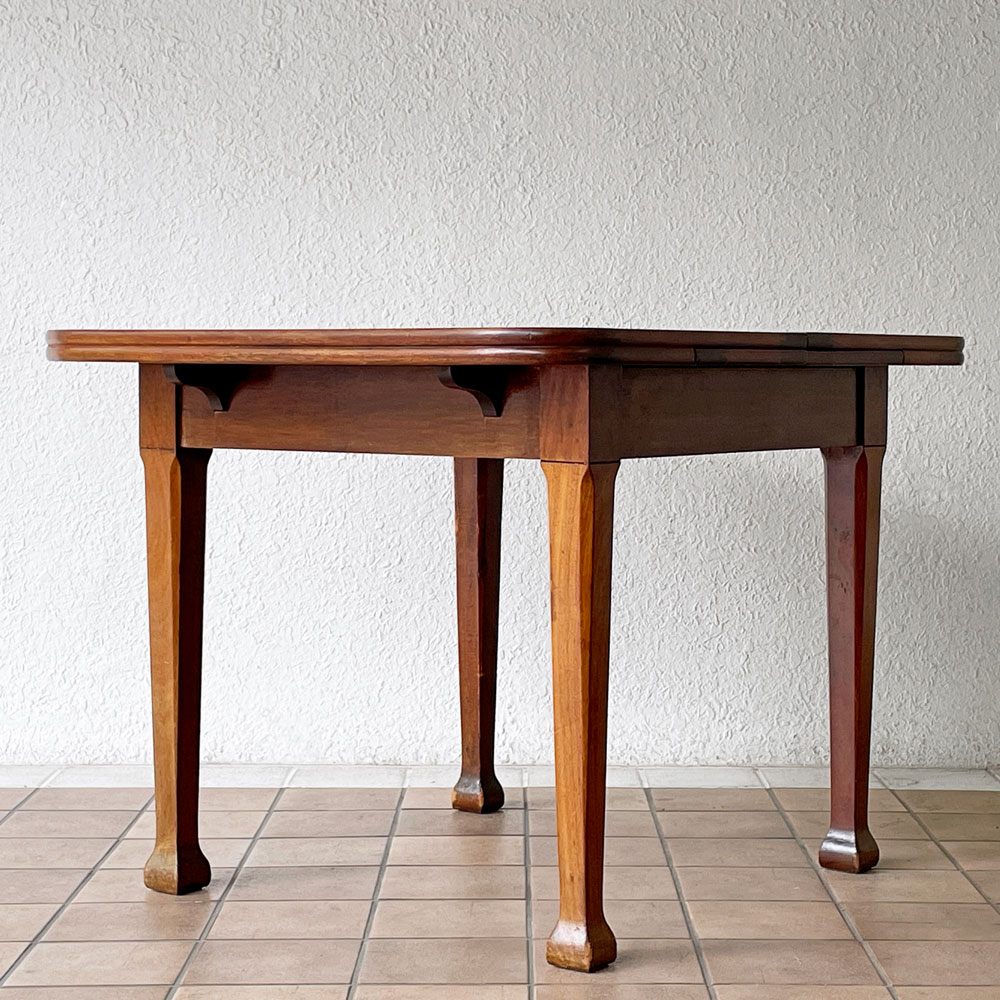 UKビンテージ Vintage マホガニー材 エクステンションダイニングテーブル 伸長式 MAJIK TABLE マジックテーブル 英国家具 アンティーク ◇